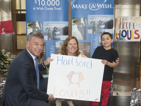 Image from the Make-A-Wish and UnitedHealthcare celebration of World Wish Day in Hartford.