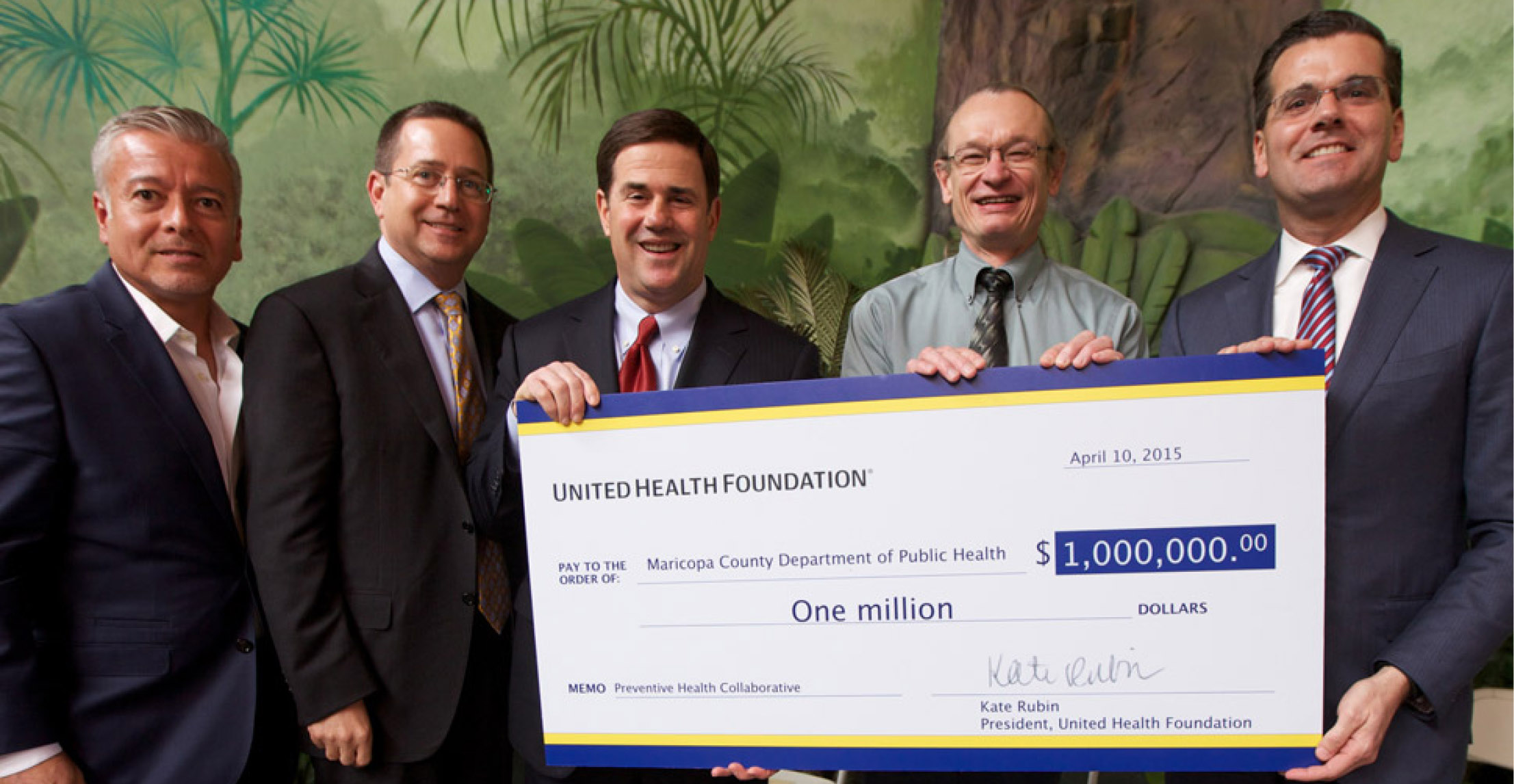 United Health Foundation check issuance to Maricopa County