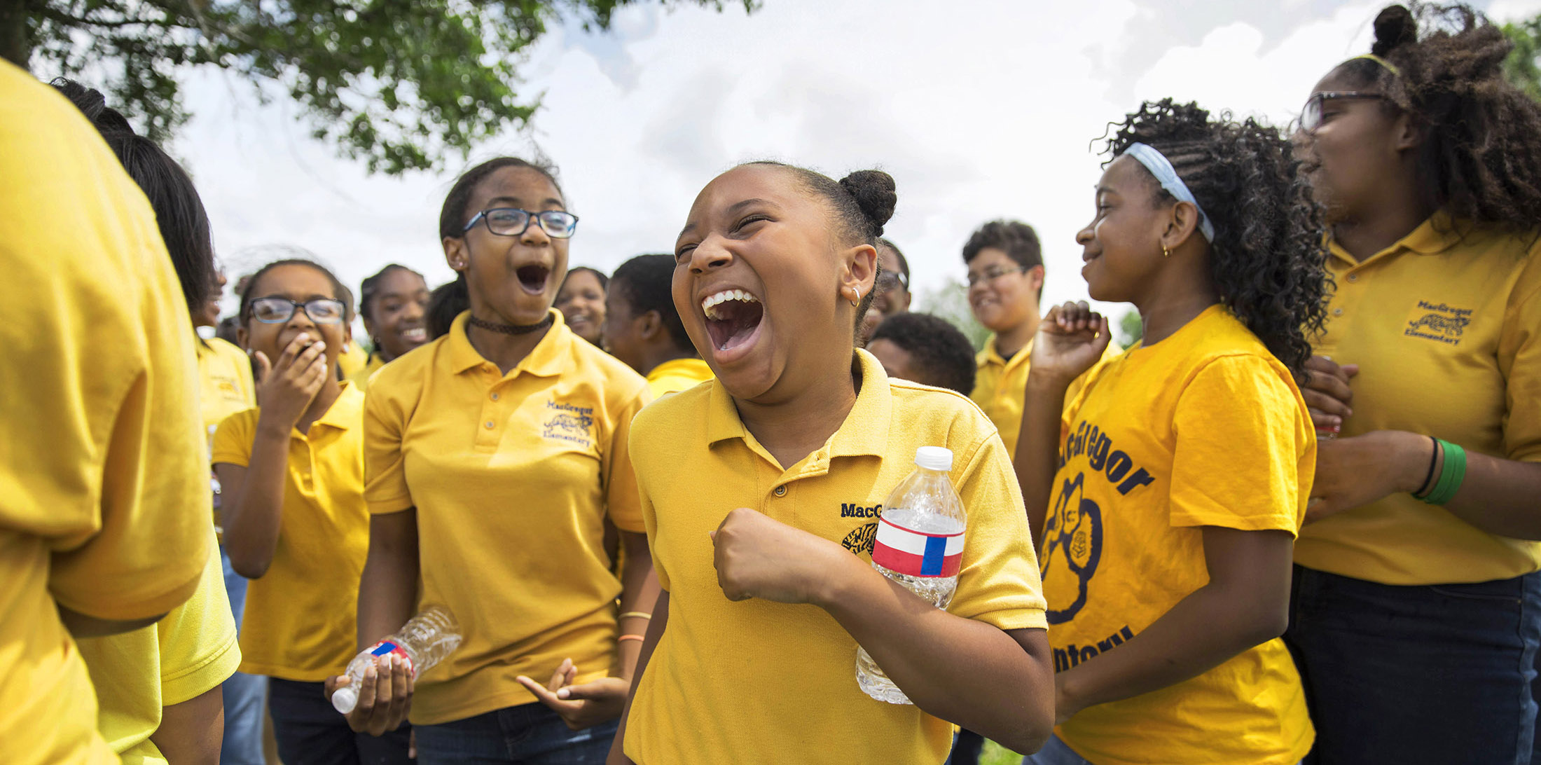 School field trip at Hope Farms - an urban farm in Houston, Texas.