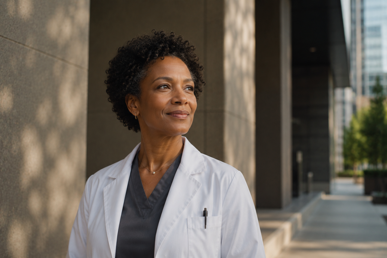 doctor in coat